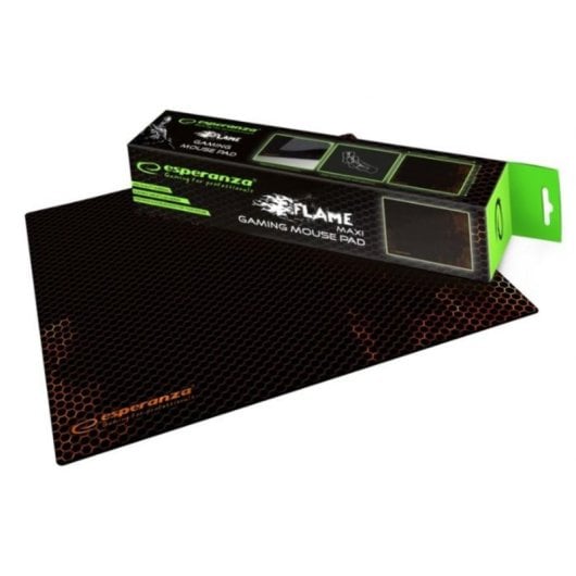 Alfombrilla Gaming Esperanza EGP103R Negro Estampado Tela Base Antiderrapante