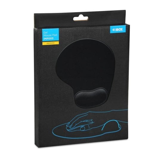 Alfombrilla iBox IMP003 Descansa Muñecas Monocromo Base Antiderrapante Negra