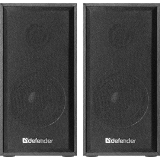 Haut-parleurs Defender 2.0 filaires 6 W USB, boîtier MDF, polyvalents noirs