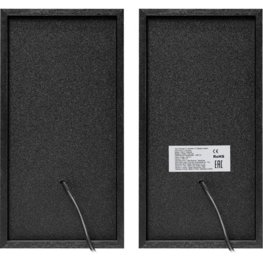 Haut-parleurs Defender 2.0 filaires 6 W USB, boîtier MDF, polyvalents noirs