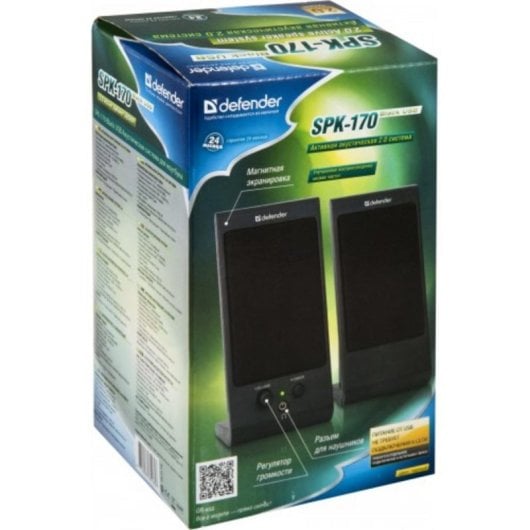 Haut-parleurs Defender 2.0 filaires 4W alimentation USB design compact PC