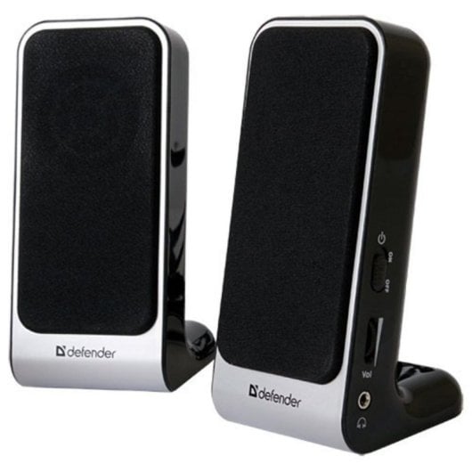 Haut-parleurs Defender 2.0 Filaire 4 W USB et jack noir pour bureau