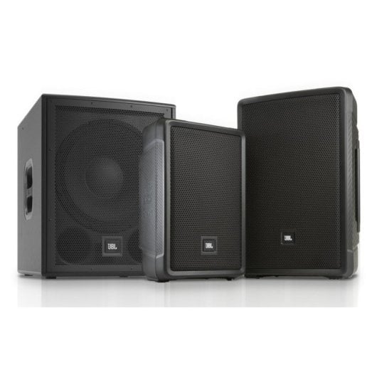Altifalantes JBL 2 Vias Bluetooth 1300 W com microfone integrado e controlo rotativo