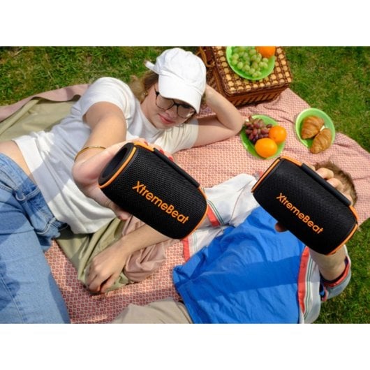 Enceintes Tracer XtremeBeat Lite portables sans fil 10 W Bluetooth IPX6 LED
