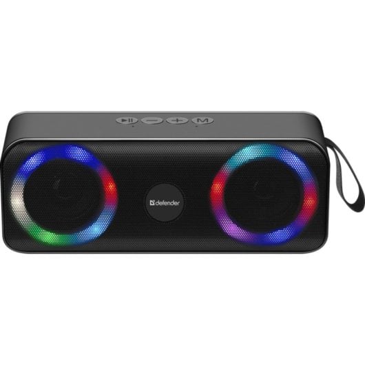 Enceintes Defender Portables stéréo Bluetooth 10W avec LED et radio FM
