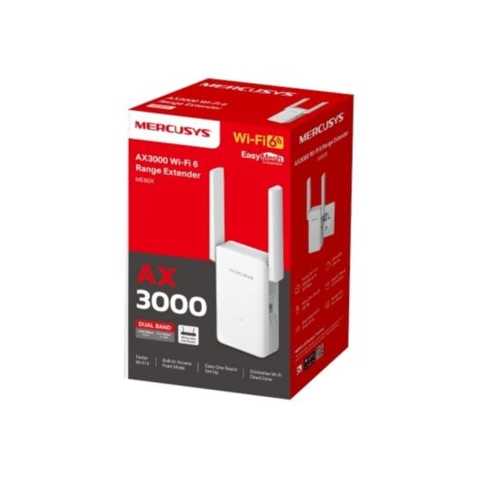 Repetidor Wi-Fi Mercusys ME80X Dual Band AX2400 1Gbps 2 Antenas Externas Blanco