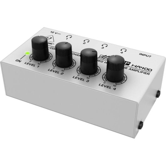 Amplificateur casque Behringer HA400 4 canaux 6,3 mm AC 230-240 V noir gris