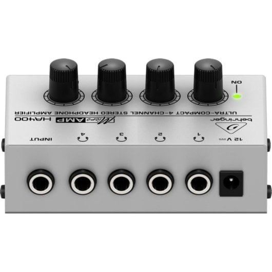 Amplificateur casque Behringer HA400 4 canaux 6,3 mm AC 230-240 V noir gris