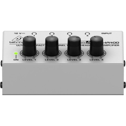 Amplificateur casque Behringer HA400 4 canaux 6,3 mm AC 230-240 V noir gris