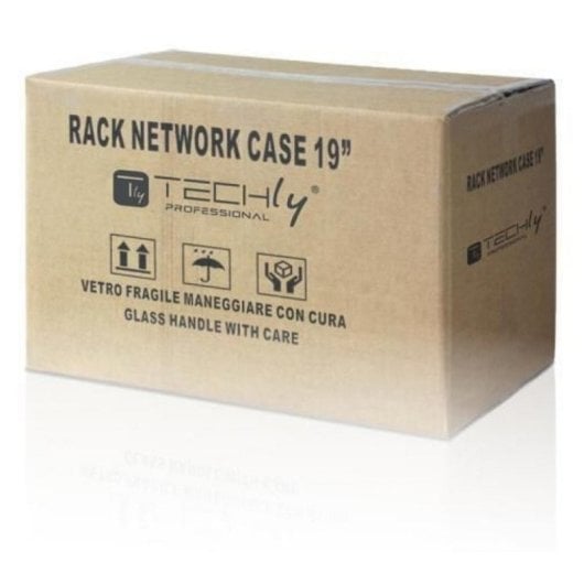 Bastidor de red Techly I-CASE EL-1006B32 6U 50 kg pared cristal negro