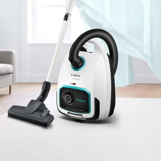 Aspirateur avec Sac Bosch Serie 6 BGL6HYG1 600W Filtre EPA 4,5L Noir et Blanc