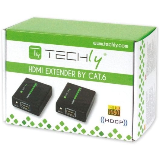Transmisor y receptor AV Techly IDATA EXT-E70 1080p 60 m HDMI 3D HDCP Negro
