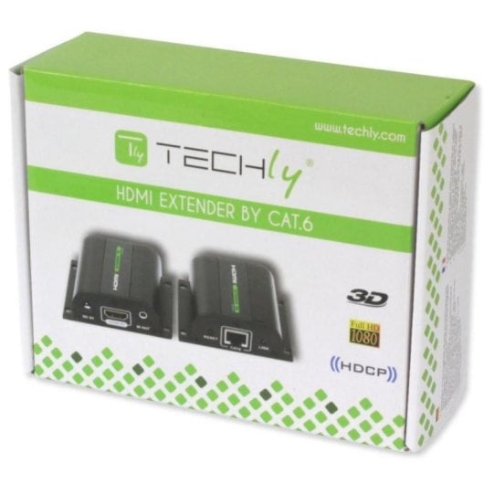 Transmisor y receptor AV Techly IDATA EXT-E70I HDMI 60 m 3D HDCP negro