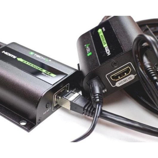 Transmisor y receptor AV Techly IDATA EXT-E70I HDMI 60 m 3D HDCP negro