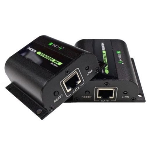 Transmisor y receptor AV Techly IDATA EXT-E70I HDMI 60 m 3D HDCP negro