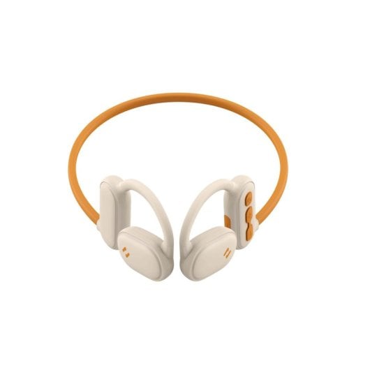 Auriculares Havit 6939119066482 inalámbricos Bluetooth para llamadas, música y deporte, color beige