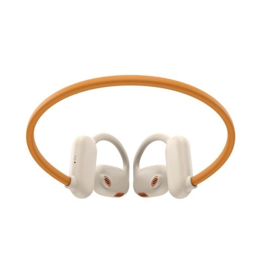 Auriculares Havit 6939119066482 inalámbricos Bluetooth para llamadas, música y deporte, color beige