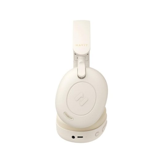 Casque Havit H655BT sans fil et filaire Bluetooth avec Réduction Active du Bruit Micro intégré Beige