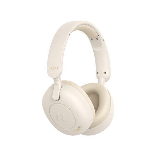 Casque Havit H655BT sans fil et filaire Bluetooth avec Réduction Active du Bruit Micro intégré Beige