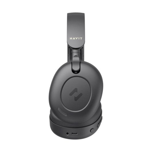 Auriculares Havit Hibrid ANC Bluetooth inalámbricos y con cable para música y uso diario negros