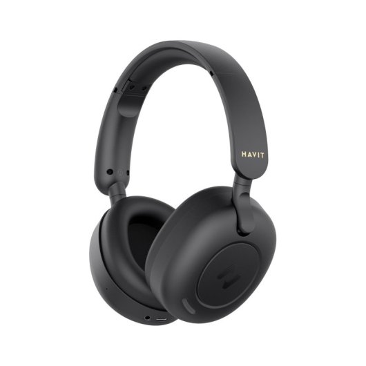 Auriculares Havit Hibrid ANC Bluetooth inalámbricos y con cable para música y uso diario negros