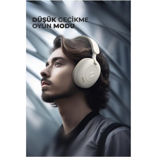 Auriculares Havit Hibrid ANC Bluetooth inalámbricos y con cable para música y uso diario negros