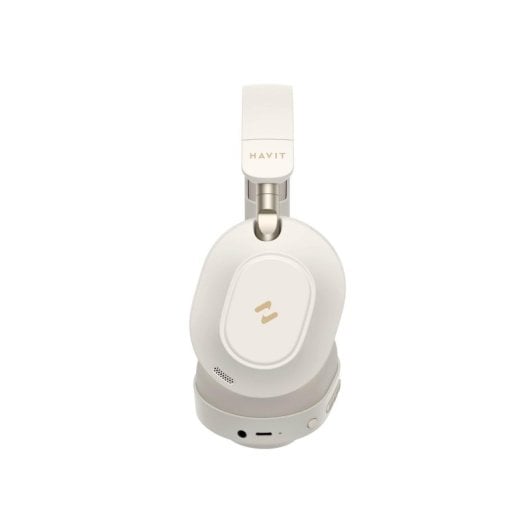 Auriculares Havit 6939119081430 inalámbricos Bluetooth con Cancelación de Ruido para música y uso diario, color beige