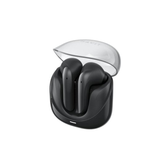 Auriculares Havit 6939119079901 inalámbricos Bluetooth con micrófono y modo gaming negros