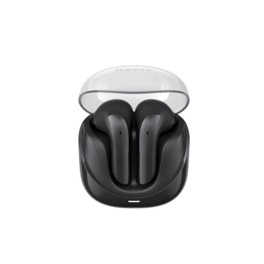 Auriculares Havit 6939119079901 inalámbricos Bluetooth con micrófono y modo gaming negros
