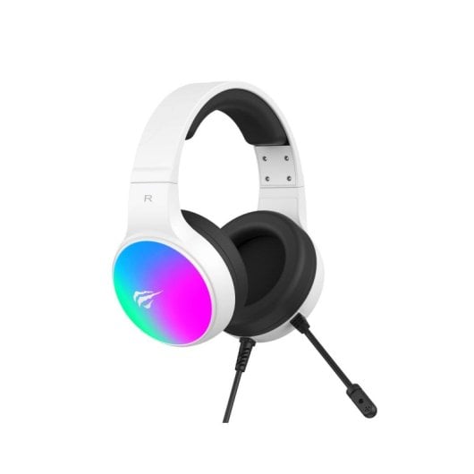Casque Havit H2043U filaire USB pour gaming avec micro à perche noir et blanc