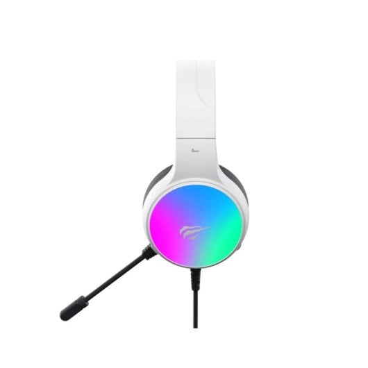 Casque Havit H2043U filaire USB pour gaming avec micro à perche noir et blanc