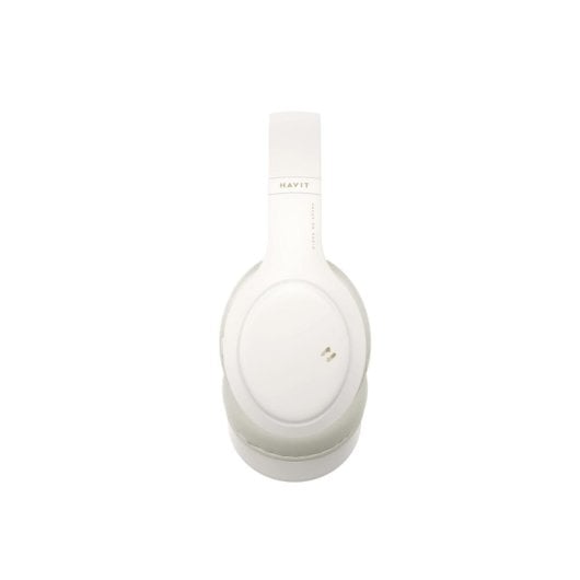 Auriculares Havit 6939119098315 inalámbricos y con cable Bluetooth 5.1 para llamadas y música, plegables beige