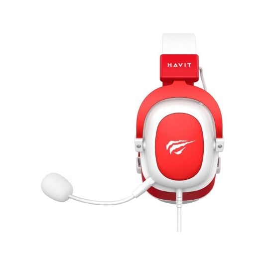 Casque Havit 6950676214147 filaire Jack 3,5 mm pour gaming micro serre-tête rouge blanc