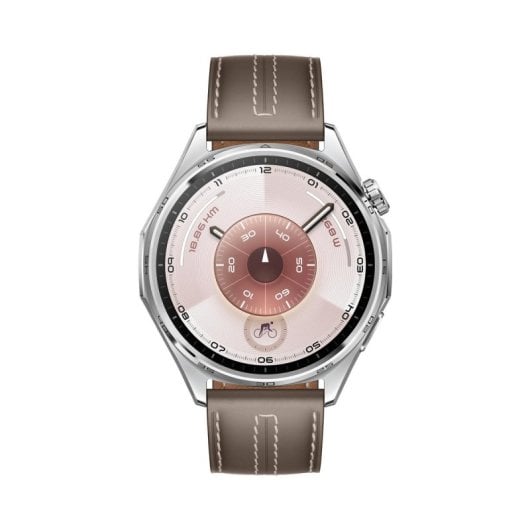 Huawei WATCH GT6 Bluetooth GPS NFC 46mm AMOLED Acier Inoxydable Brun M Capteurs Santé Avancés