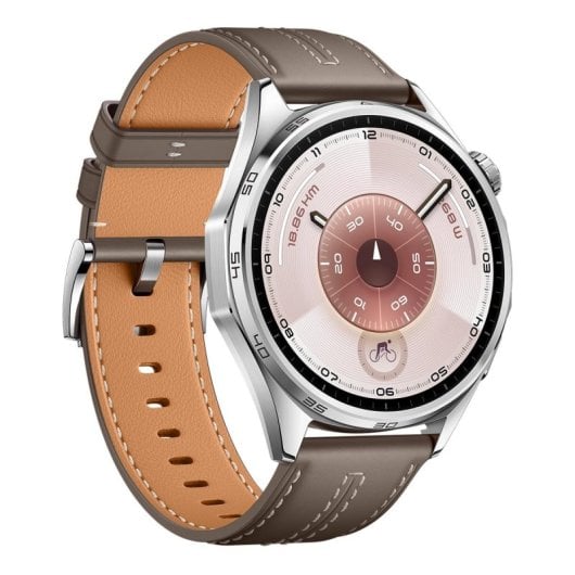 Huawei WATCH GT6 Bluetooth GPS NFC 46mm AMOLED Acier Inoxydable Brun M Capteurs Santé Avancés