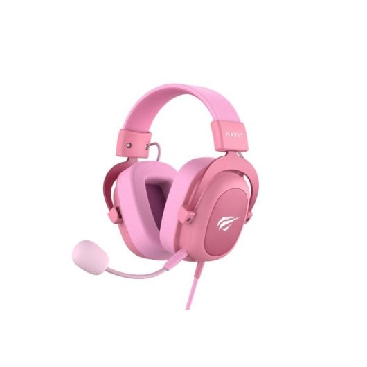 Casque Havit 6950676215465 filaire Jack 3,5 mm pour Gaming avec micro Boom Rose