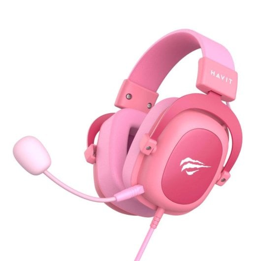 Casque Havit 6950676215465 filaire Jack 3,5 mm pour Gaming avec micro Boom Rose