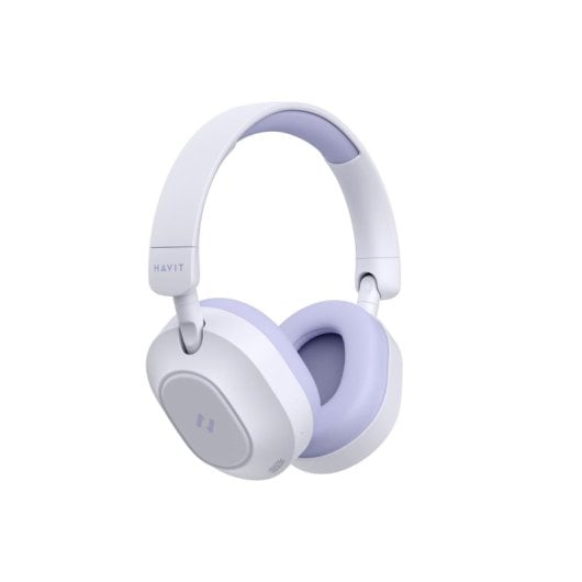 Auriculares Havit H668BT inalámbricos y con cable Bluetooth con Cancelación Activa de Ruido, uso diario, color violeta