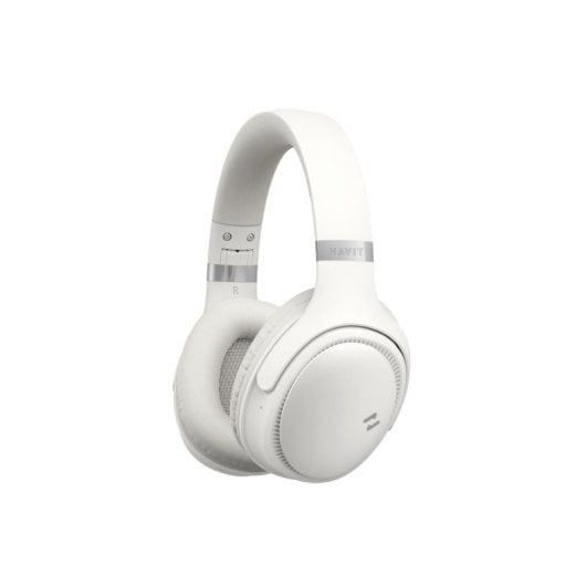 Casque Havit H630BT sans fil et filaire Bluetooth pour musique avec micro intégré beige