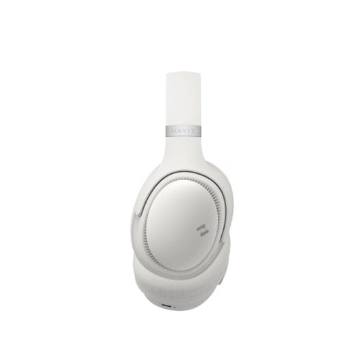 Casque Havit H630BT sans fil et filaire Bluetooth pour musique avec micro intégré beige