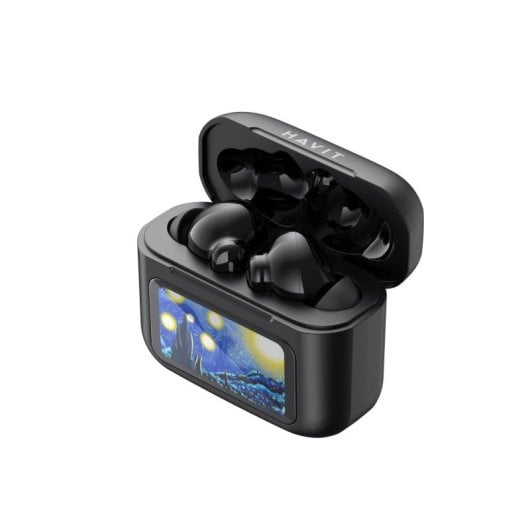 Ecouteurs Havit TW956 sans fil Bluetooth pour appels et musique avec micro intégrés noirs