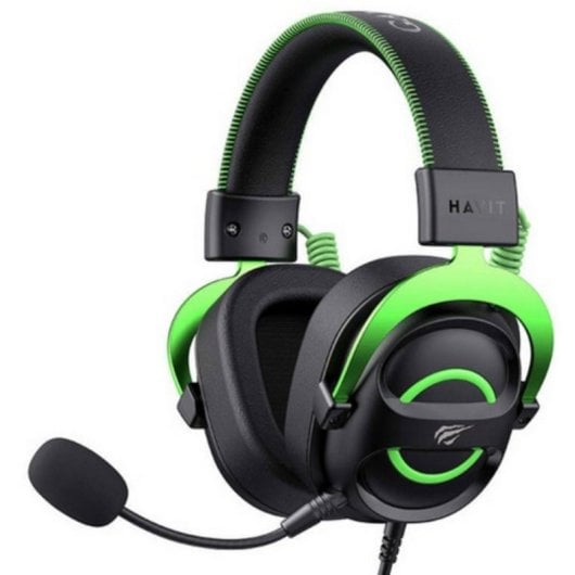 Casque Havit 6939119065164 filaire Jack pour gaming avec microphone serre-tête noir vert