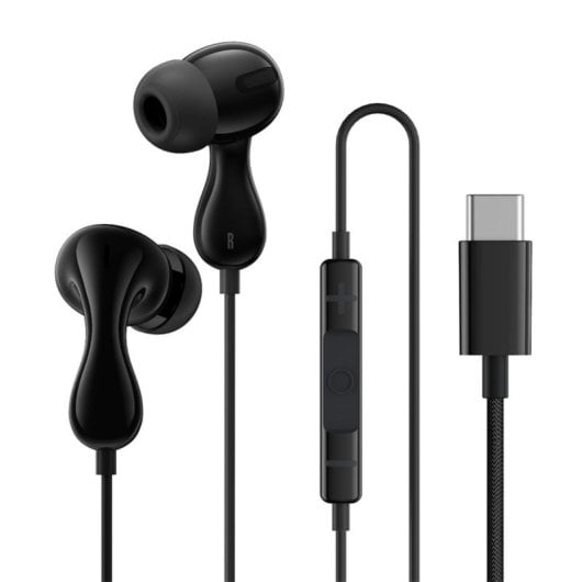 Ecouteurs Baseus Encok CZ20 filaires USB-C pour appels et musique noirs