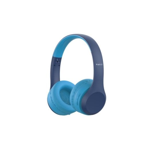 Casque Havit H626BT sans fil et filaire Bluetooth pour musique, micro intégré, IPX6, bleu