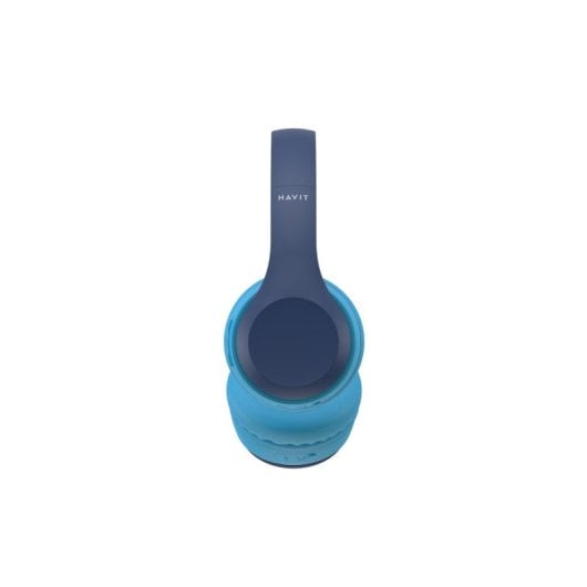 Casque Havit H626BT sans fil et filaire Bluetooth pour musique, micro intégré, IPX6, bleu