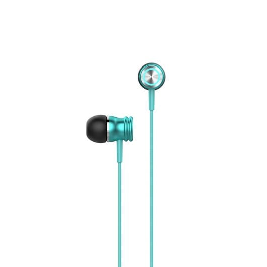 Casque Havit HV-H2178D filaire jack 3,5 mm pour musique, intra-auriculaire, bleu
