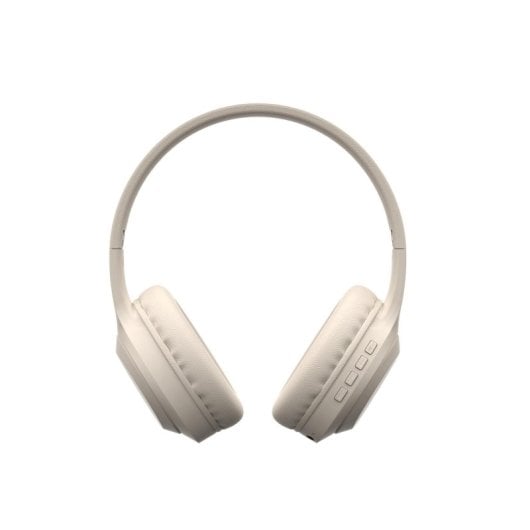 Casque Havit H628BT sans fil et filaire Bluetooth 5.3 pour musique, pliable, beige