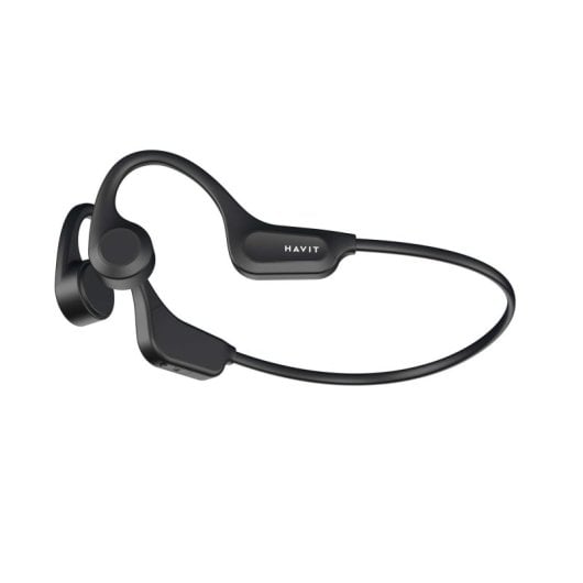 Ecouteurs Havit 6939119041489 sans fil Bluetooth sport et appels conduction osseuse IPX5 noirs