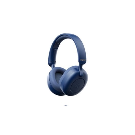 Casque Havit H655BT sans fil et filaire Bluetooth avec Réduction Active de Bruit, micros, bleu
