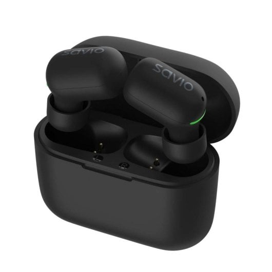 Auriculares Savio TWS-09 Inalámbricos Bluetooth para Chamadas e Música com IPX5 Pretos